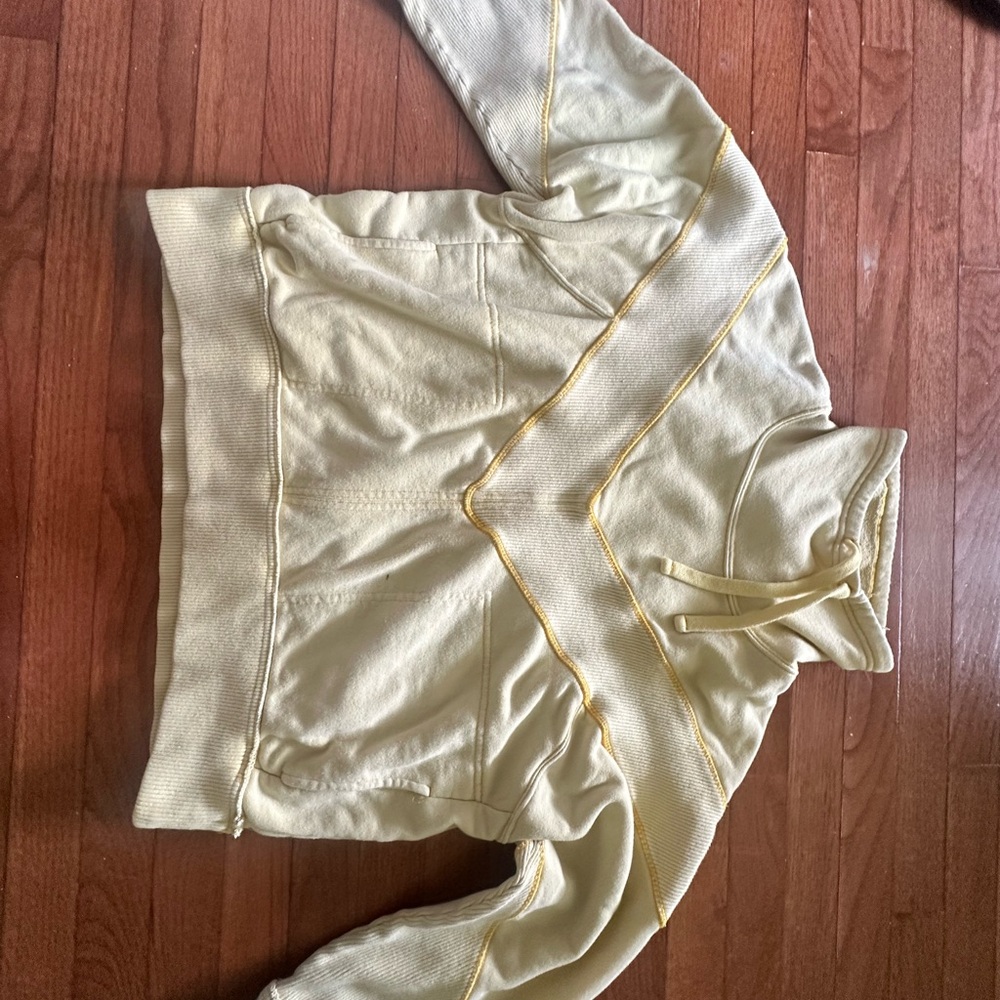 Free people movement yellow hoodie w darker yellow accents